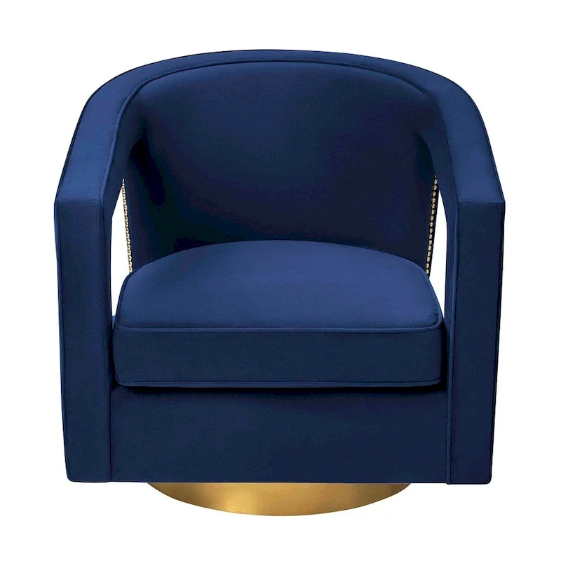 Stark Modern Velvet Swivel Accent Chair