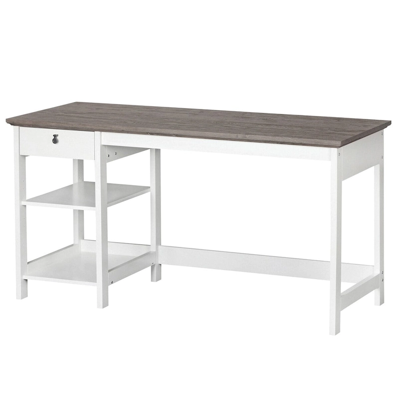 Saint Birch Finley Contemporary Two-Tone 59-inch Writing Desk with Storage