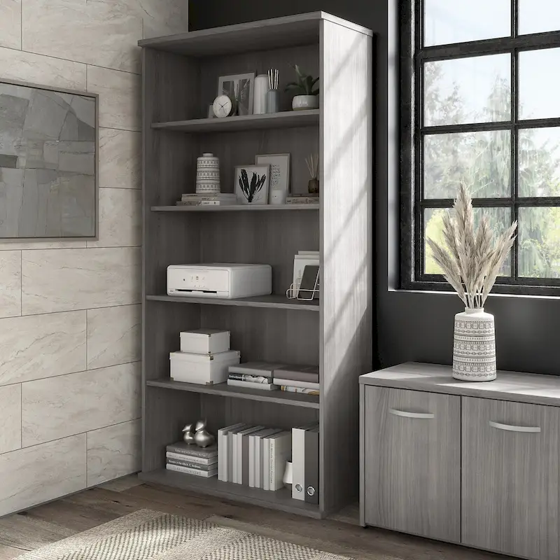 Tall 5 Shelf Bookcase by