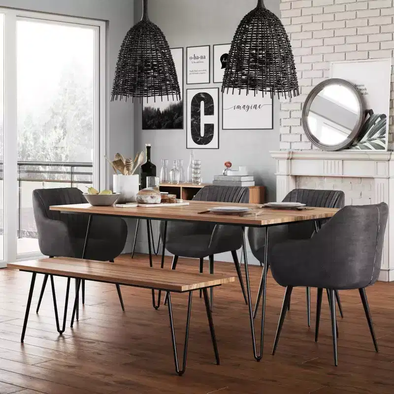66"x40" Moreno Dining Table Natural - WyndenHall