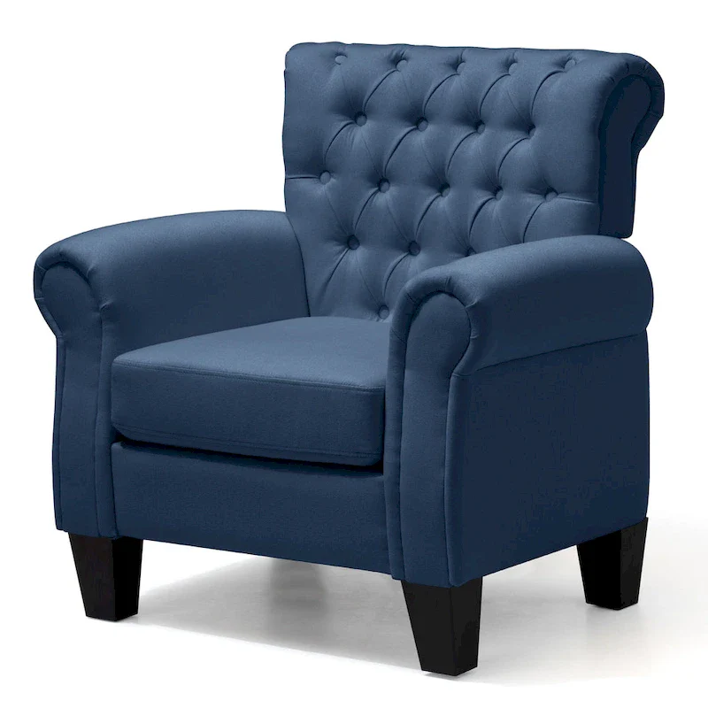 Accent Club Chair with Arms and Padded Seat