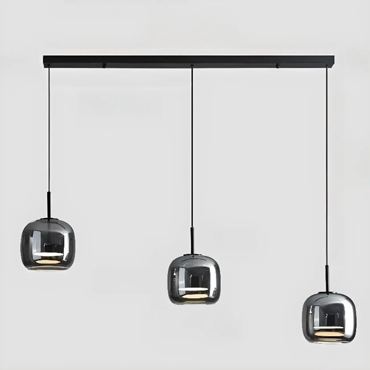 Dimmable Geometric Metal Glass LED Pendant Light