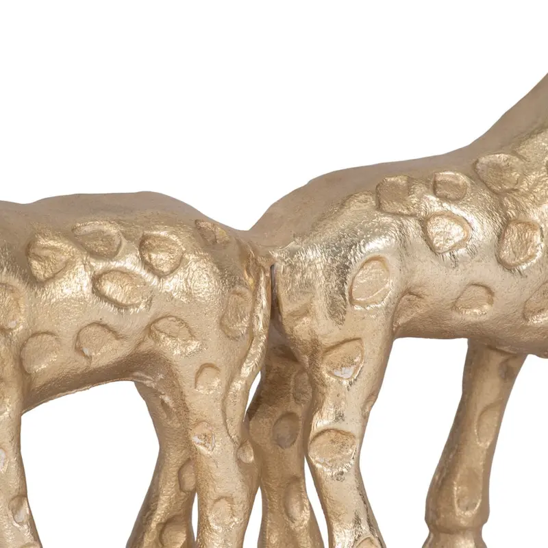 Sagebrook Home Metal 10 H Gold Couple Girraffe - 9  x 3  x 10
