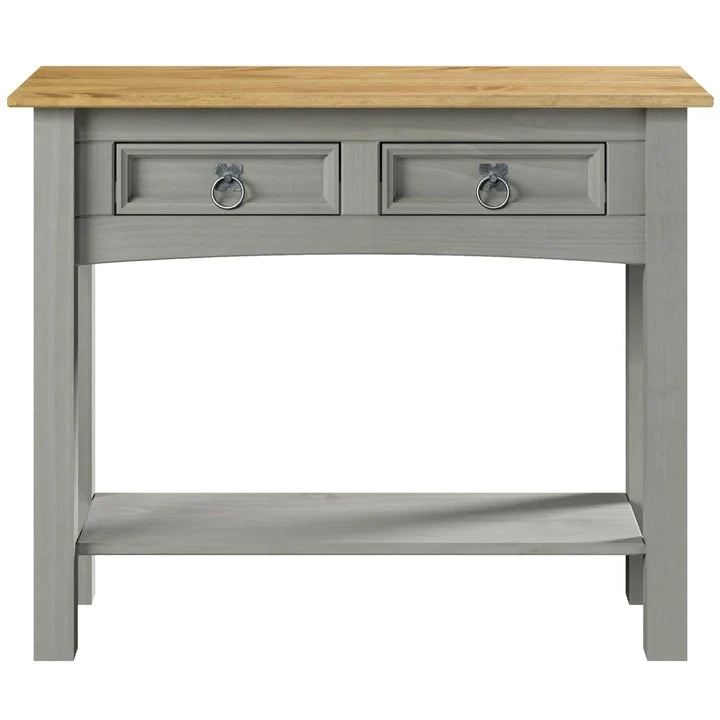 Wood Hall Table Console with 2 Drawers