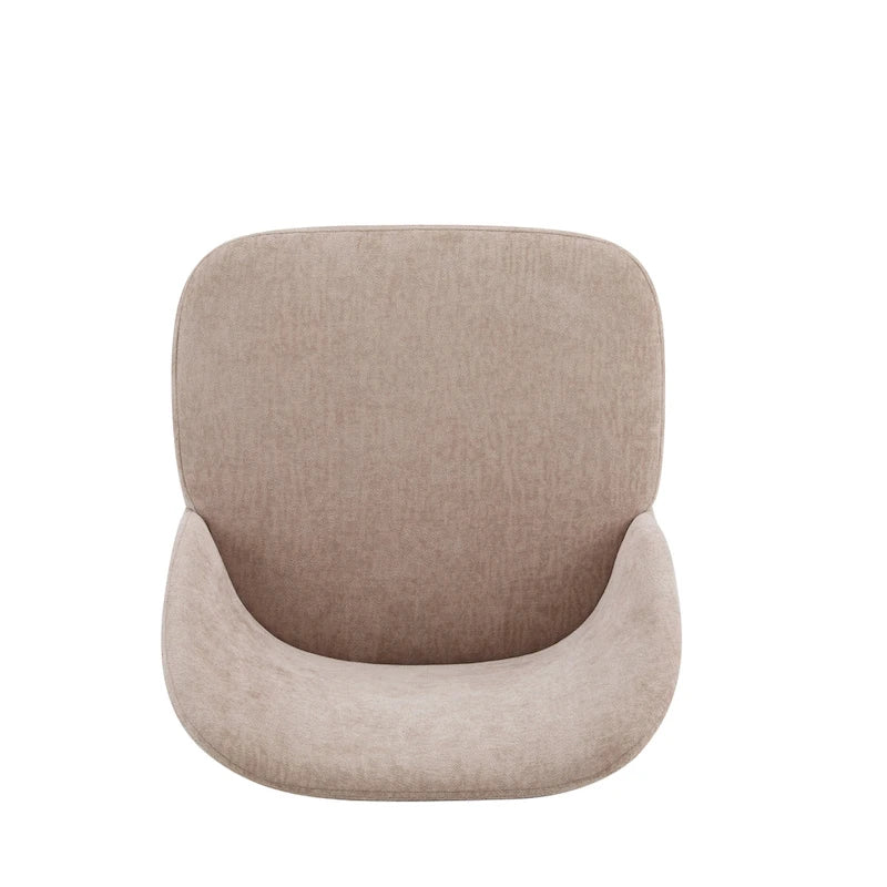 Gray Fabric Upholstered Dining Chair with Wood Frame