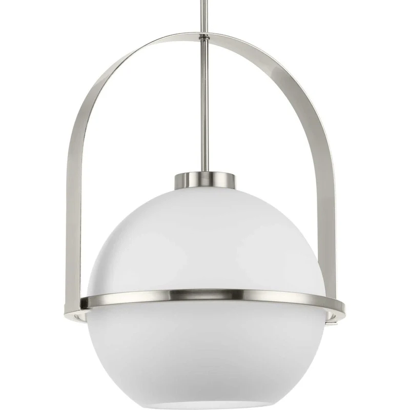 Progress Lighting P500359 Delayne 16  Wide Pendant with Frosted Glass