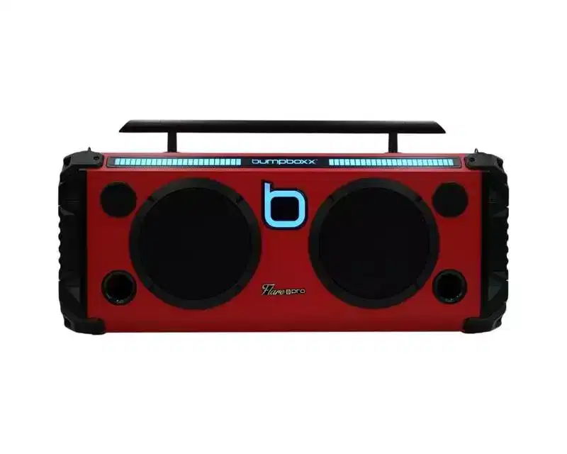 Refurbished: Bumpboxx Bluetooth Portable Speaker Flare8 Pro, Red - Manufacturer Refurbished