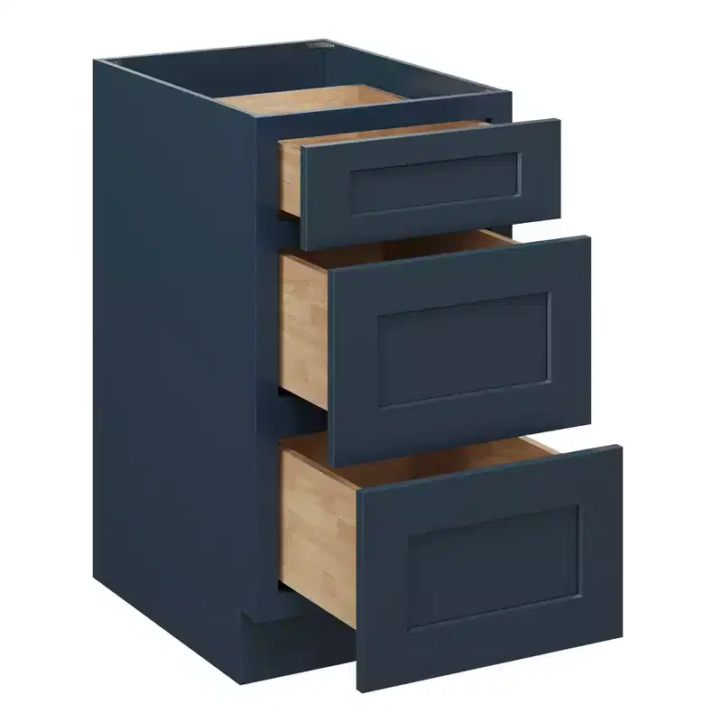 CASAINC 18 in. W x 24 in. D x 34.5 in. H Base Kitchen Cabinet with 3 Soft-Close Drawers  RTA Plywood Cabinets