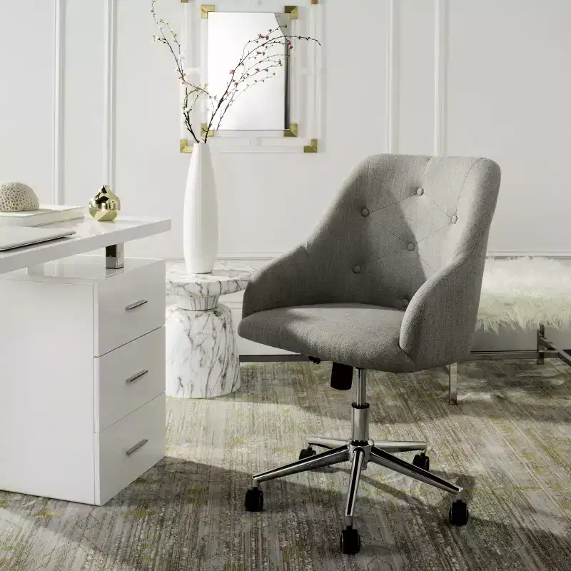 Evelynn Tufted Swivel Office Chair - Safavieh