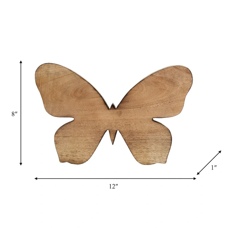 Sagebrook Home Wooden Butterfly Statue