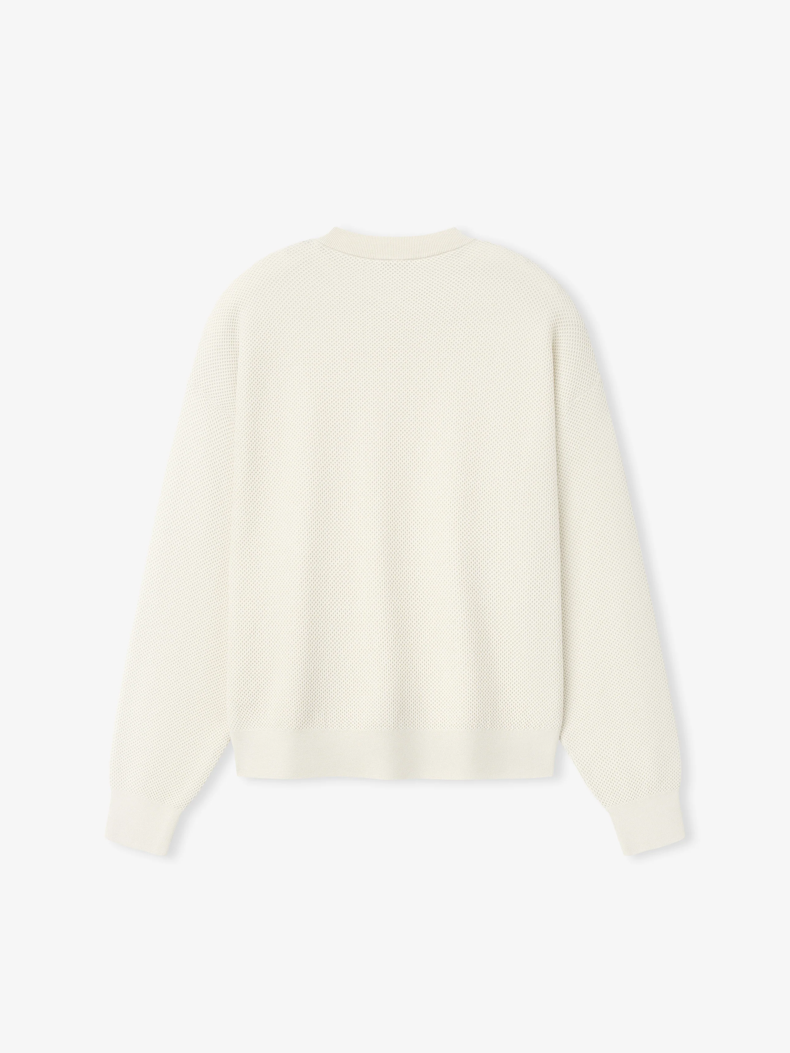 Wool Cotton Sport Mesh Knit Sweater