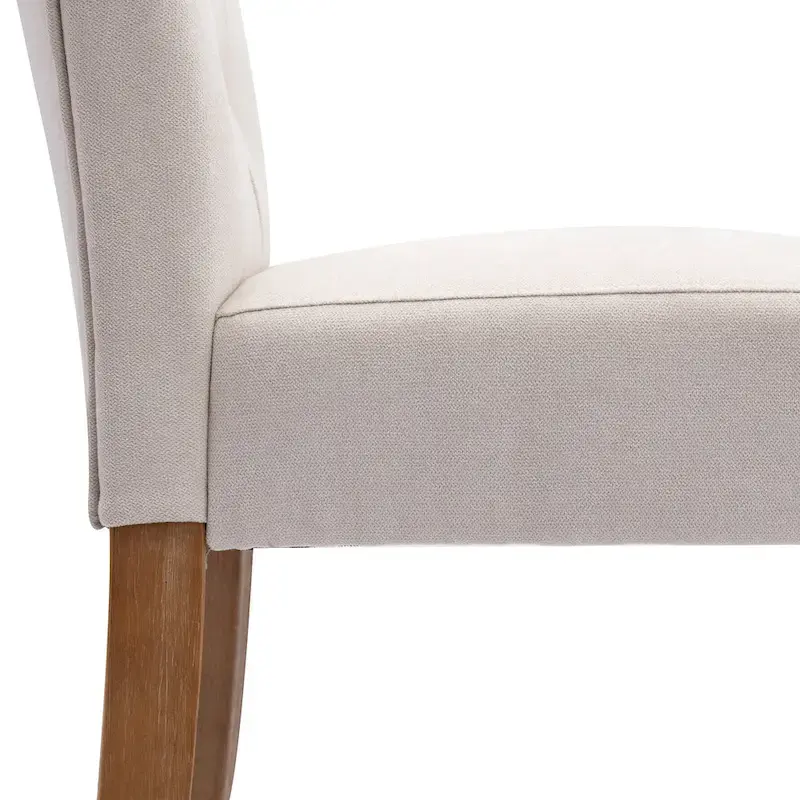 25 Inches Fabric Counter Height Bar Stools Button Tufted Upholstered Island Chairs Set of 2