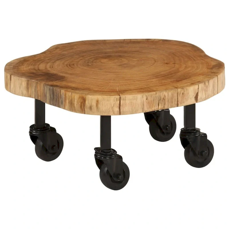 Solid Wood Acacia Coffee Table 23.6x21.7x9.8