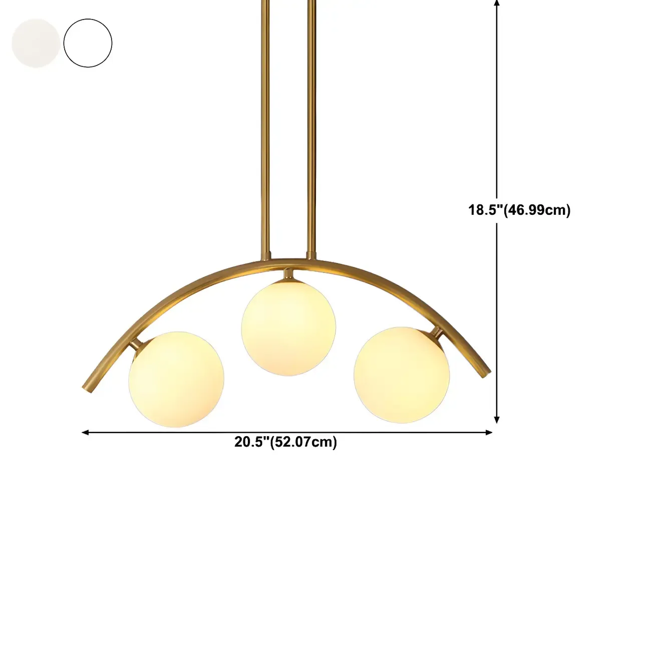 Trendy Modern Gold Arc Multi-Light Island Pendant