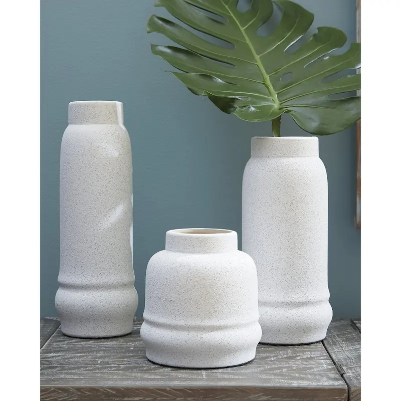 Jayden White Vase Set of 3
