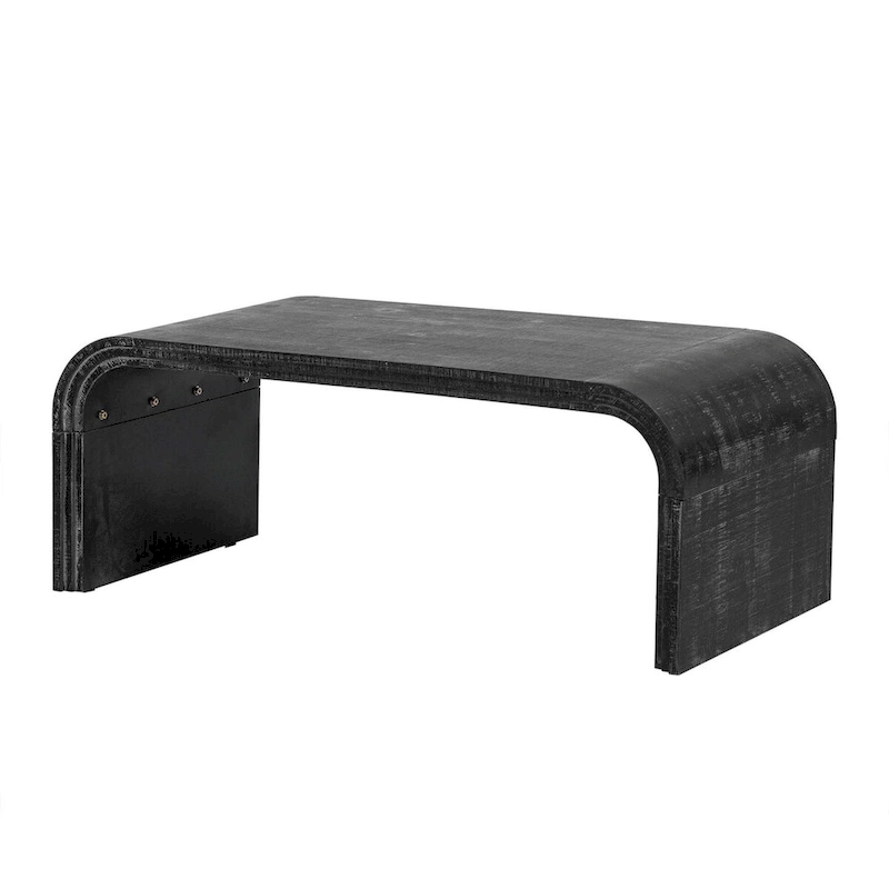 Minimalist Coffee Table with Curved Art Deco Design