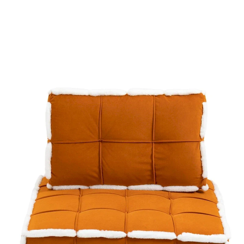 Upholstered Deep Seat Armless Chair Accent Single Lazy Sofa Lounge