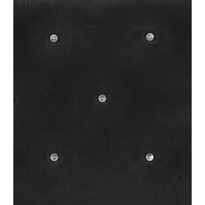 Fey Black LED Faux Leather Upholstered Tufted Bed