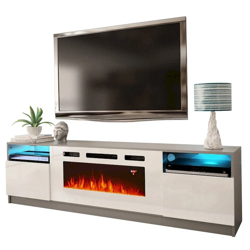 Strick & Bolton Amsden Electric Fireplace TV Stand