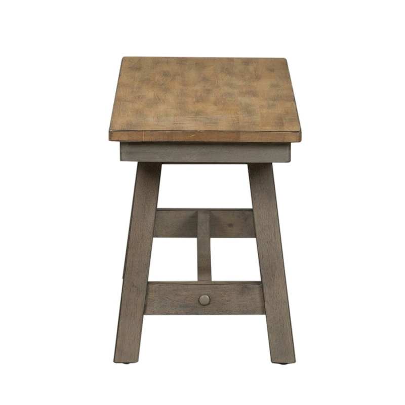 Lindsey Farm Gray and Sandstone Backless Bench