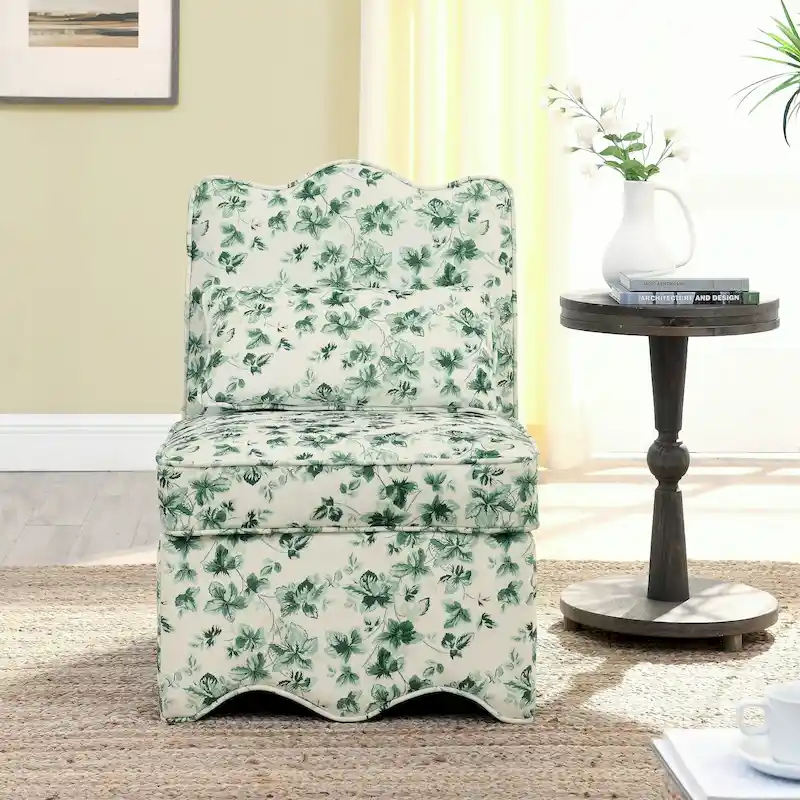 Velvet single dining chair with soft seat cushion