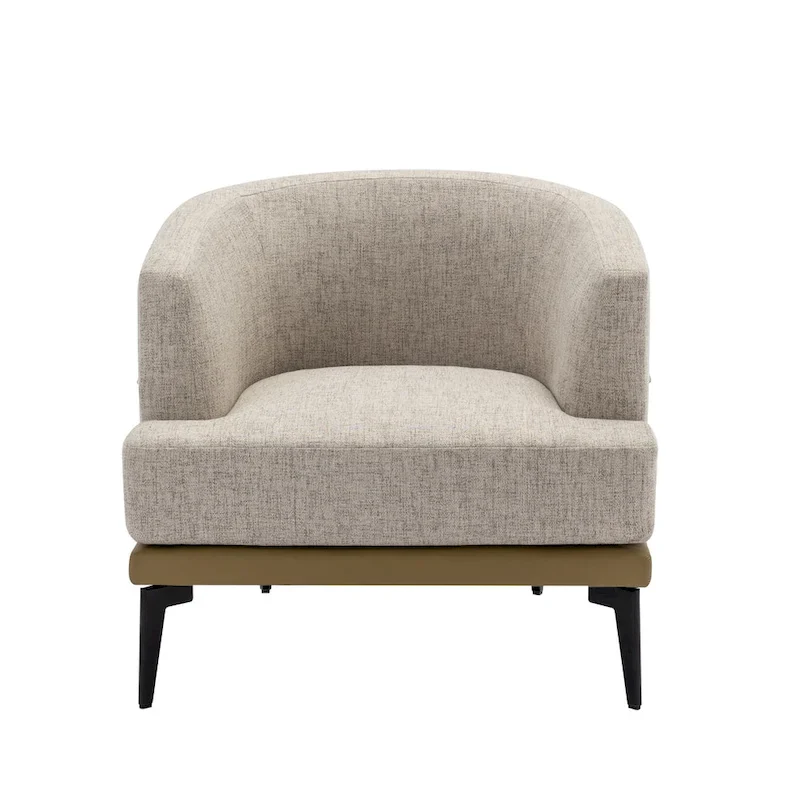 Modern Two-tone Barrel Fabric Chair