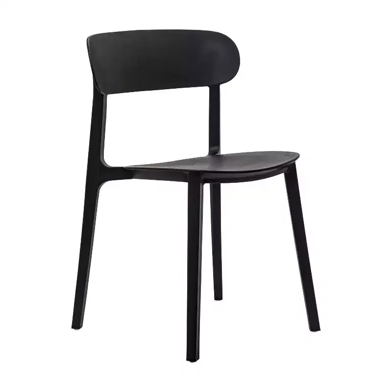 Flash Furniture Dover Indoor-Outdoor Stacking Patio Chair with Curved Backrest, Commercial All-Weather Resin Chair