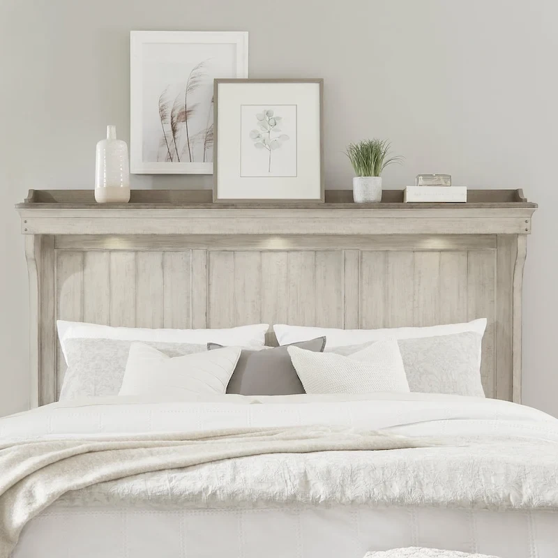 Ivy Hollow Weathered Linen King Mantle Bed