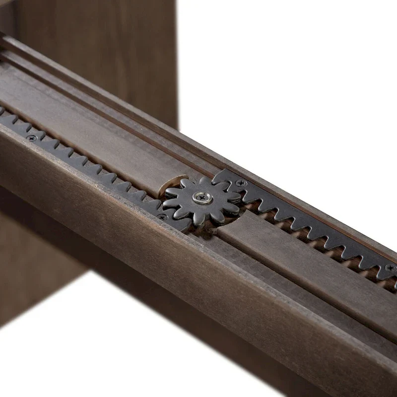 7-Piece Expandable Dining Table Set with Leaf - Solid Wood Trestle Base, 108