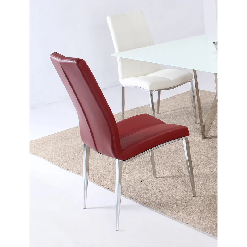 Somette Alyssa Starphire White 5-Piece Dining Set