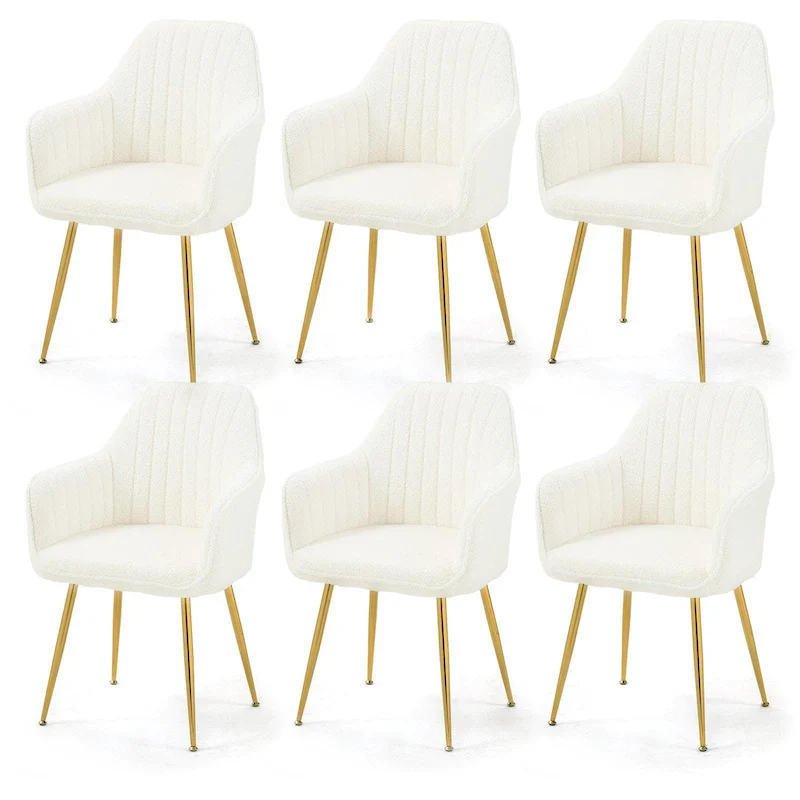 Upholstered Dining Chair (Set of 6) Velvet Accent Arm Chair
