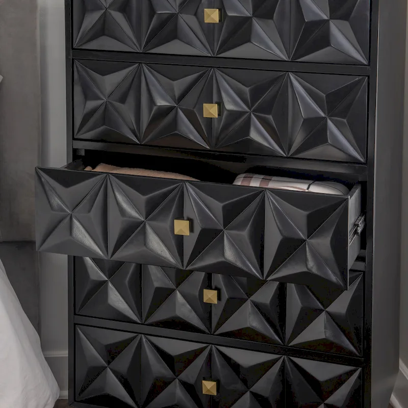 Bea Five Drawer Geo Dresser Chest