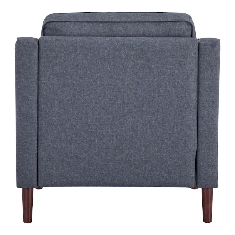 Sedona Modern Accent Chair, Faux Linen / Vegan Leather Armchair