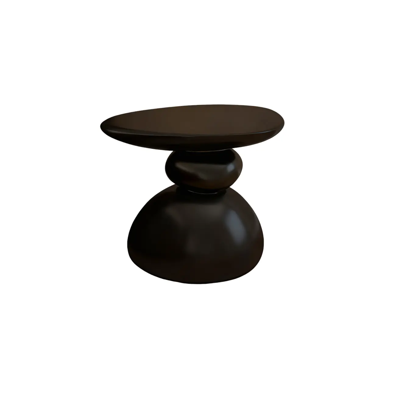 Contemporary Artistic Resin Base Side Table