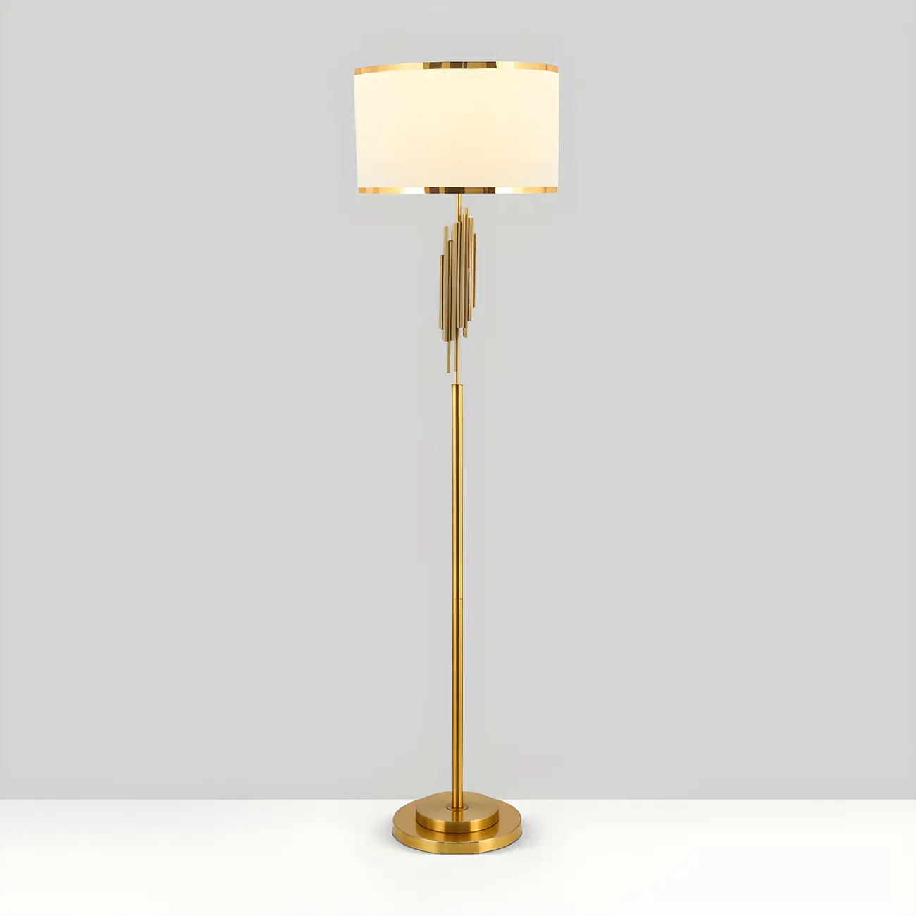 Contemporary Gold Standing Floor Lamp for Living Room