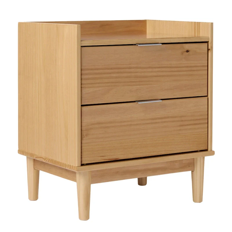 Middlebrook Designs Mid-Century 2-Drawer Solid Wood Nightstand