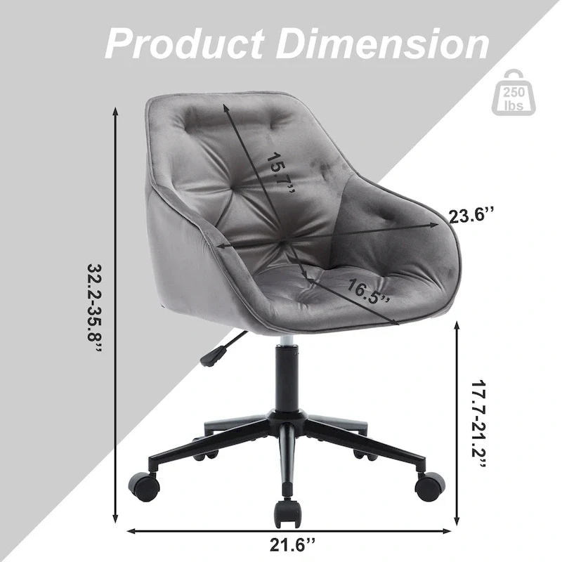 Velvet Home Office Chair