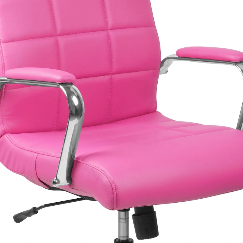 Mid-back Chrome/Vinyl Executive Swivel Office Chair