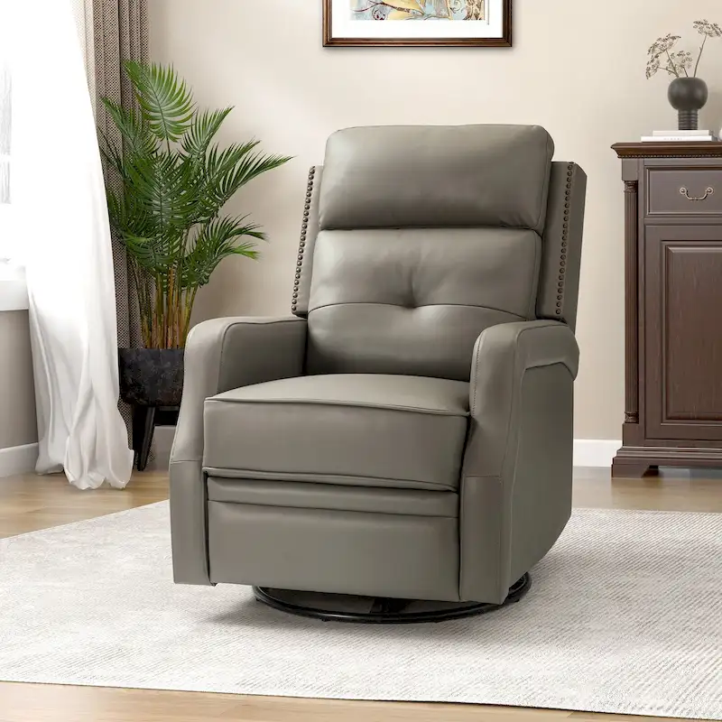 Living Room Recliner with Metal Base
