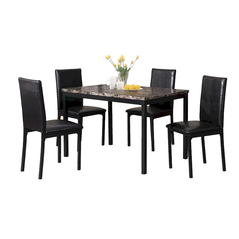 Roundhill Furniture Citico Metal 5-PC Dinette Set