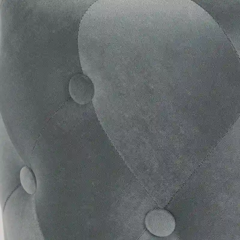 Pink Round Tufted Ottoman Footstool 14 Inch