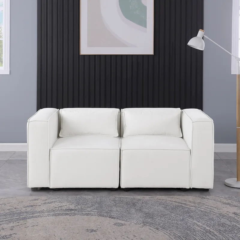 Free Combination Chenille Upholstered Modular Sectional Sofa