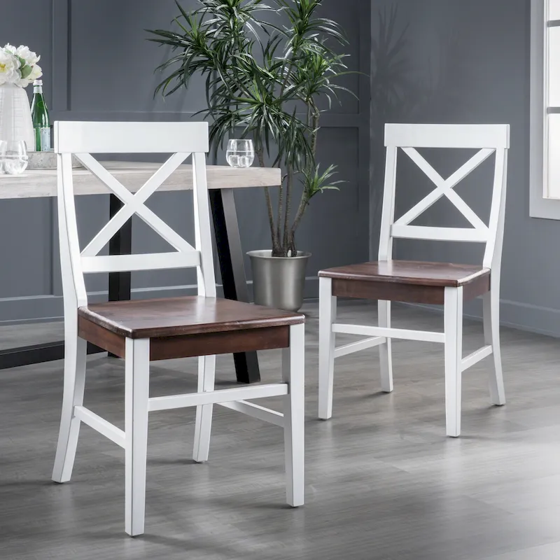 Anele Farmhouse Acacia Dining Chairs (Set of 2) by GDFStudio