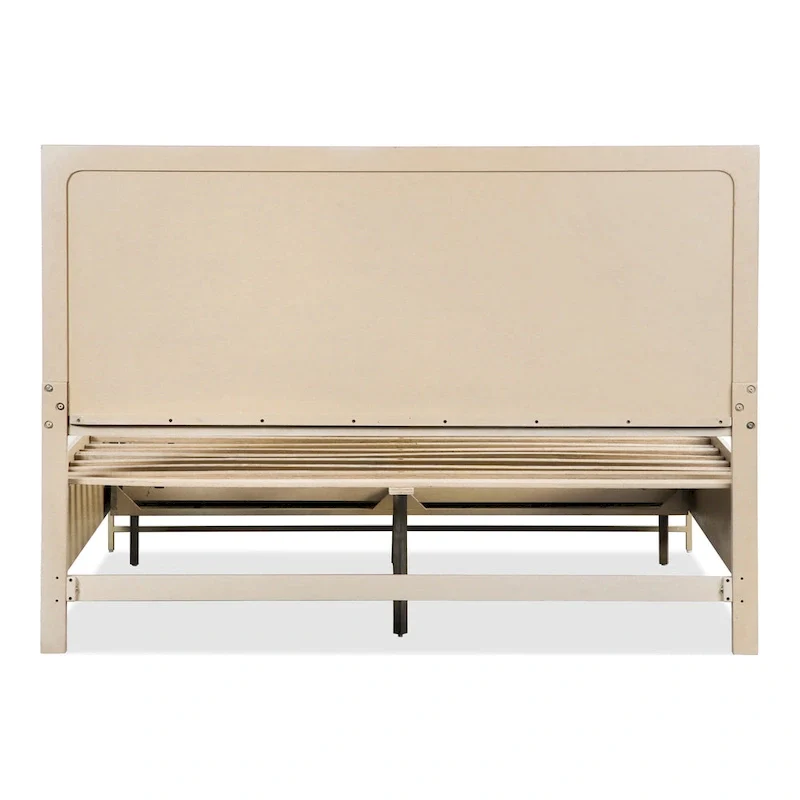 Drayden Transitional Oak Solid Wood 2-Piece Bed and Nightstand Bedroom Set