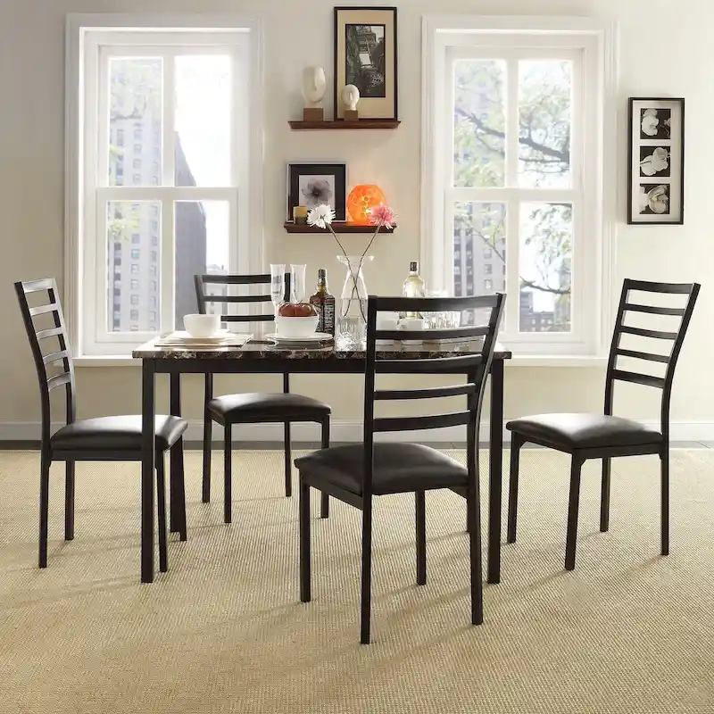 Darcy II Espresso Contoured Metal Dining Chairs (Set of 4)