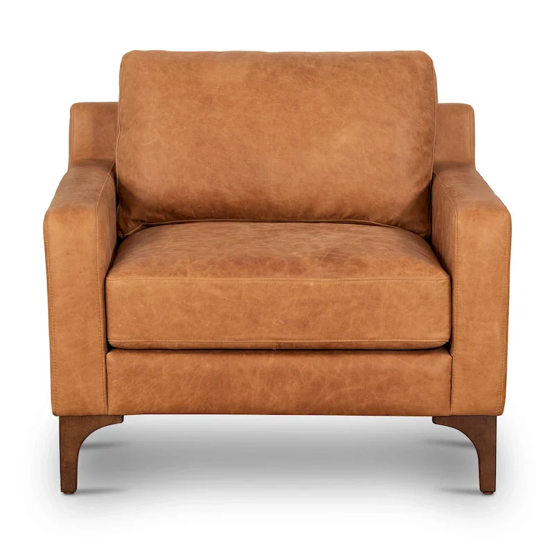 Poly & Bark Sorrento 35 Lounge Chair - Full Grain Genuine Italian Leather