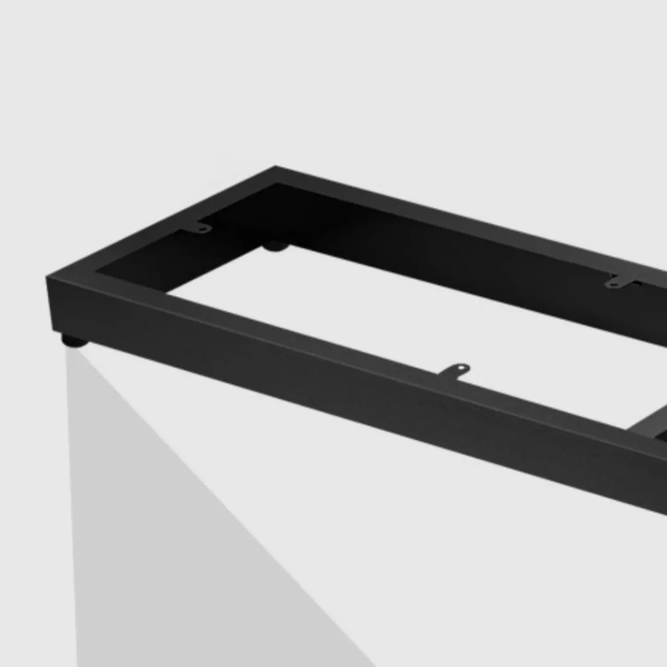 Black Modern Stone Rectangle Drawers TV Stand with LED Lights