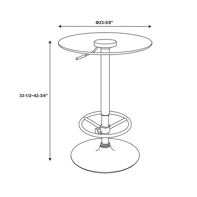 Strick & Bolton Siza Adjustable Pub Table