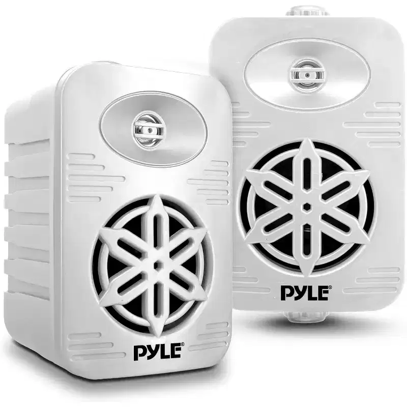 Pyle 4 2-Way Indoor/Outdoor Speaker System - High Compliance Tweeter - White (PDWR45WT)