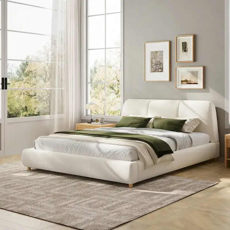 Christopher Knight Home- Mitchell Modern Upholstered Bed Frame